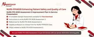 NURS FPX 4035 Assessment 3 Improvement Plan In-Service Presentation